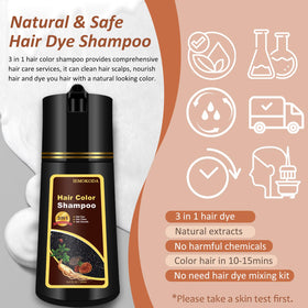 Onilyua applying shampoo to dry hair for easy at-home coloring
