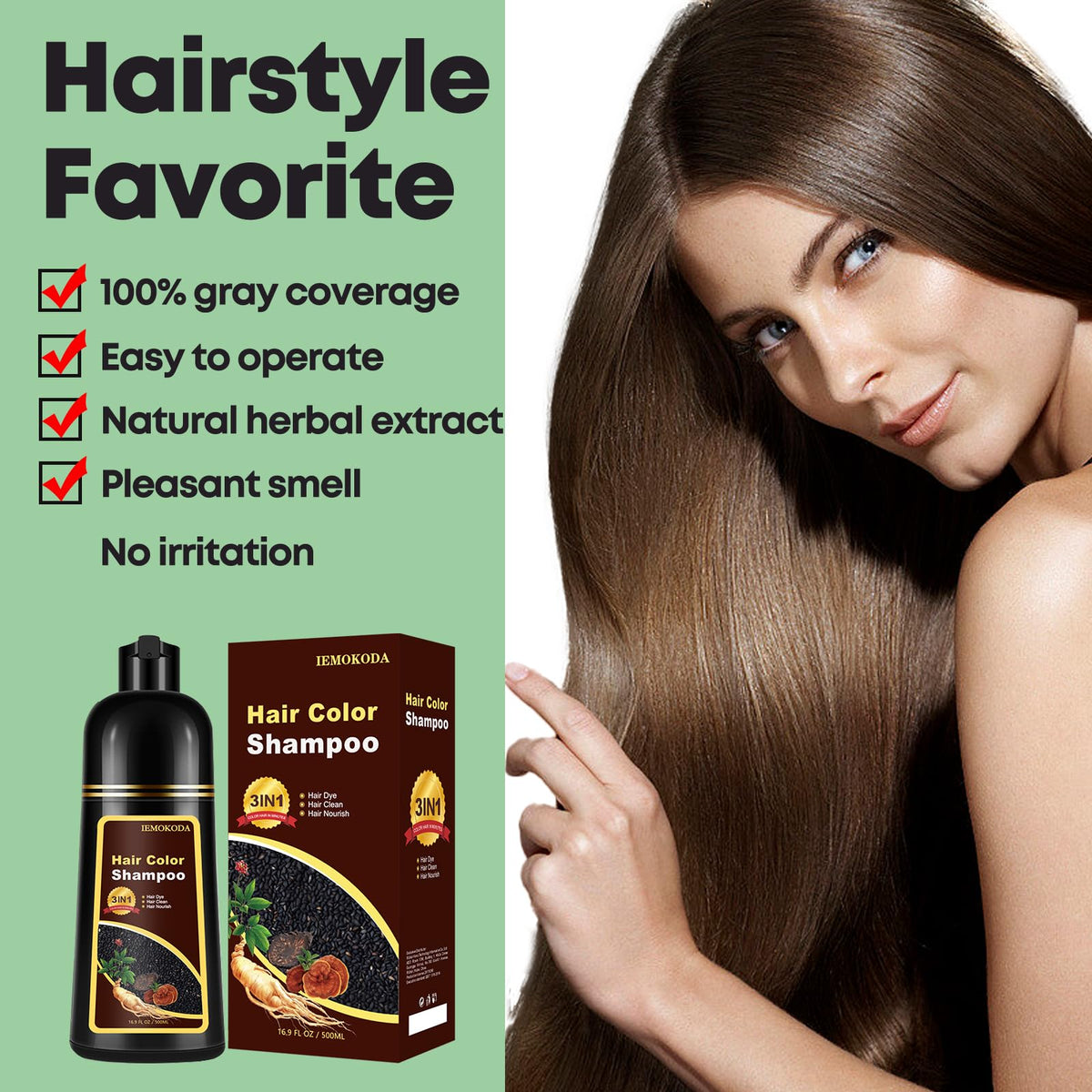 Onilyua application on dry hair demonstrating simple at-home use