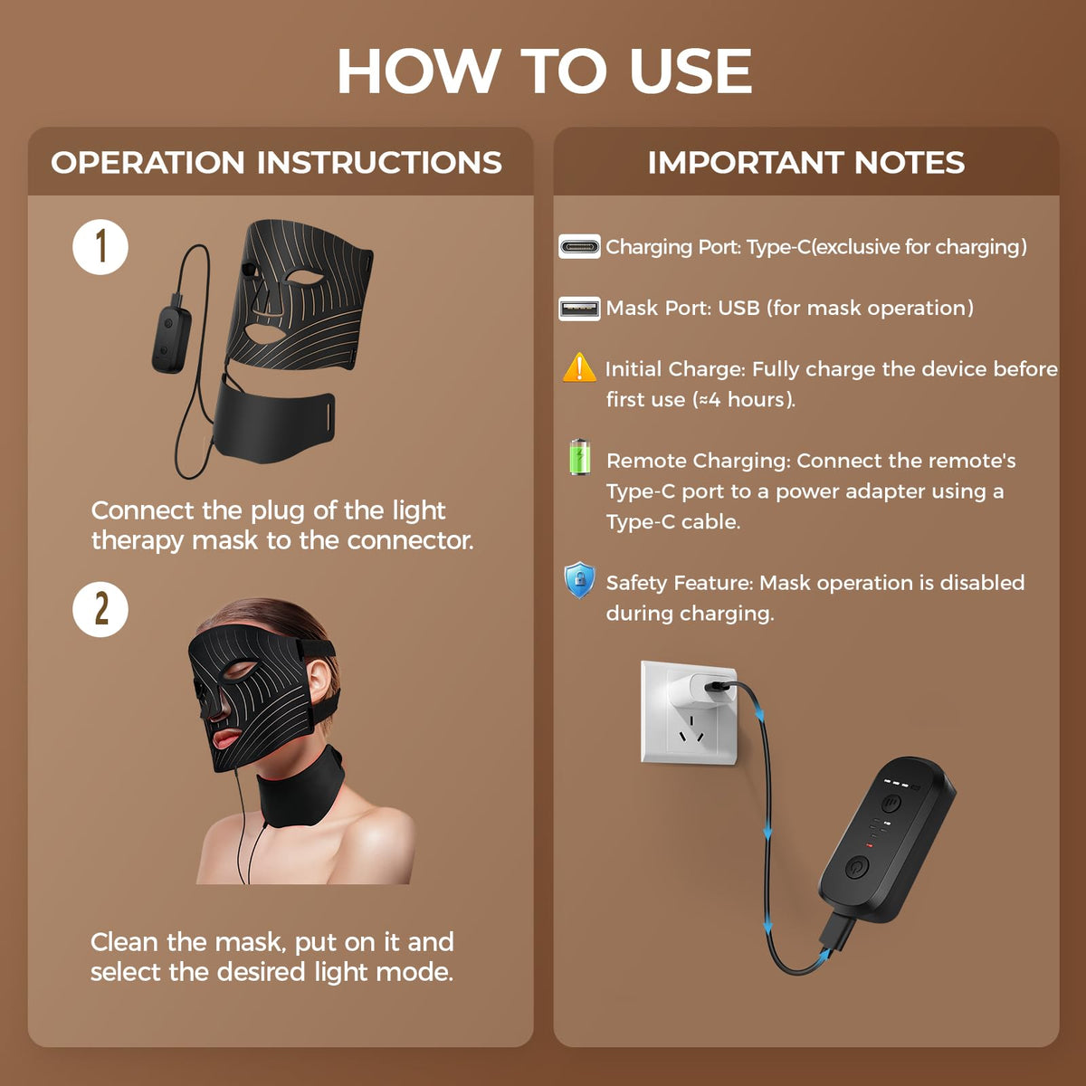ONLUKY mask size and scale on hand indicating portable travel convenience