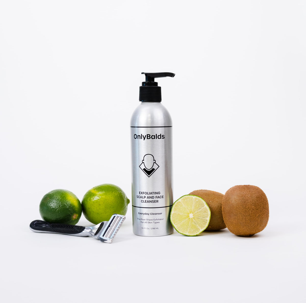 Balds LLC aluminum bottle detail highlighting recyclable, plastic-free packaging