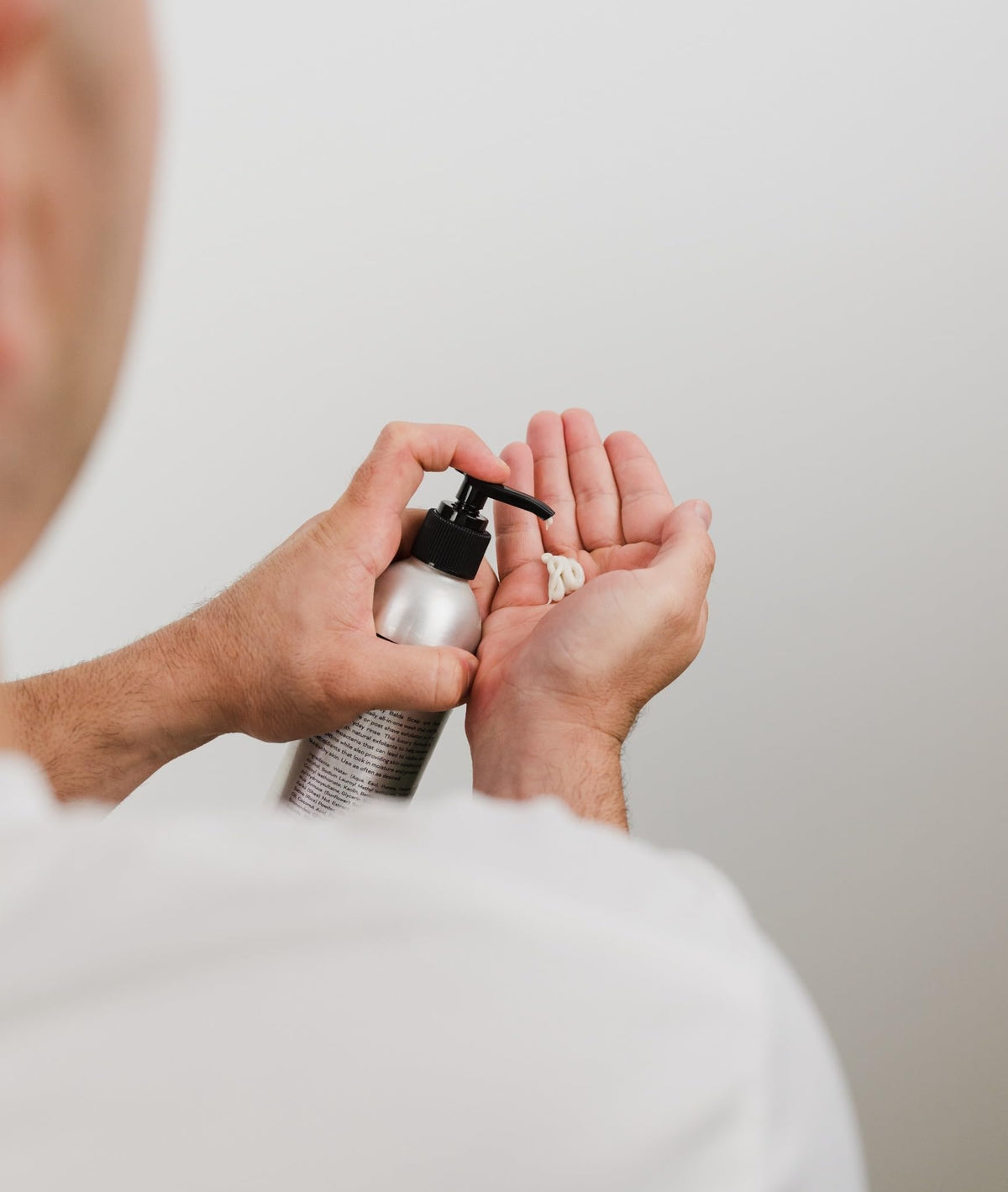 Balds LLC product applied before shaving to demonstrate smoother shave prep