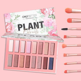 ONLYBETTER palette front view showing 16 colors and mirror for travel convenience