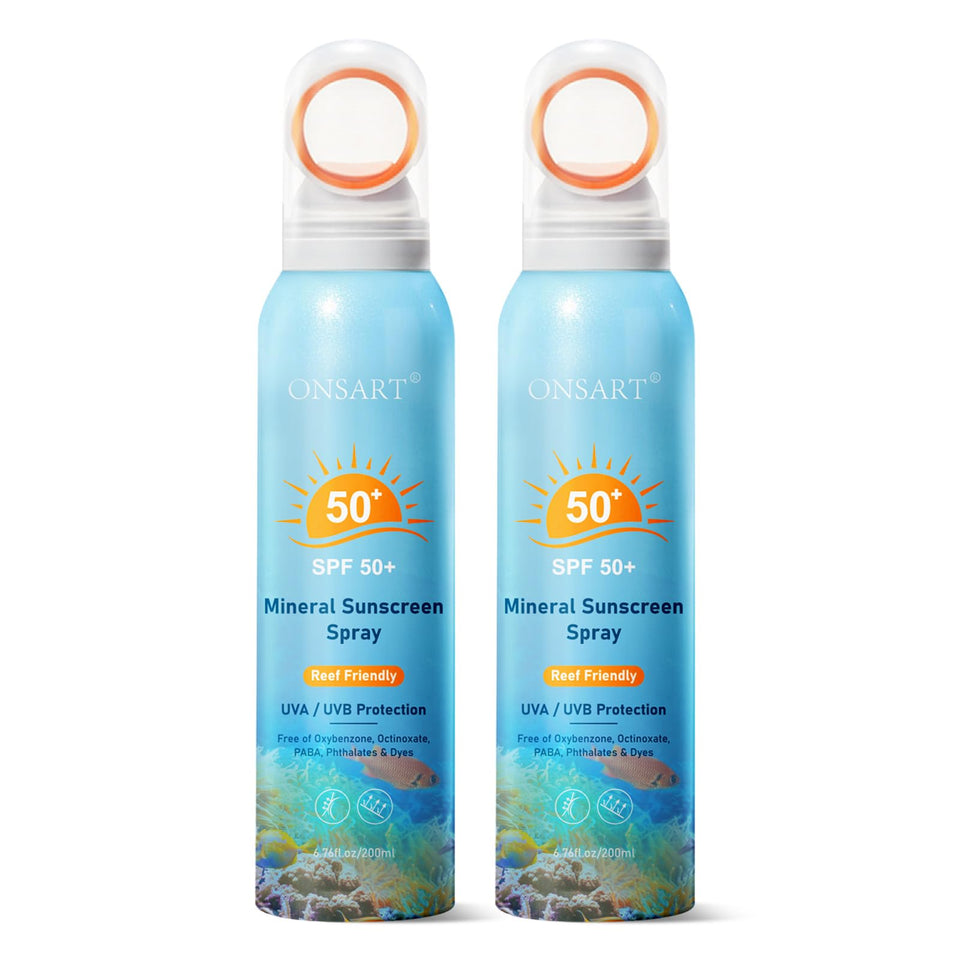 ONSART front packaging of the 2-pack spray showing travel size benefit