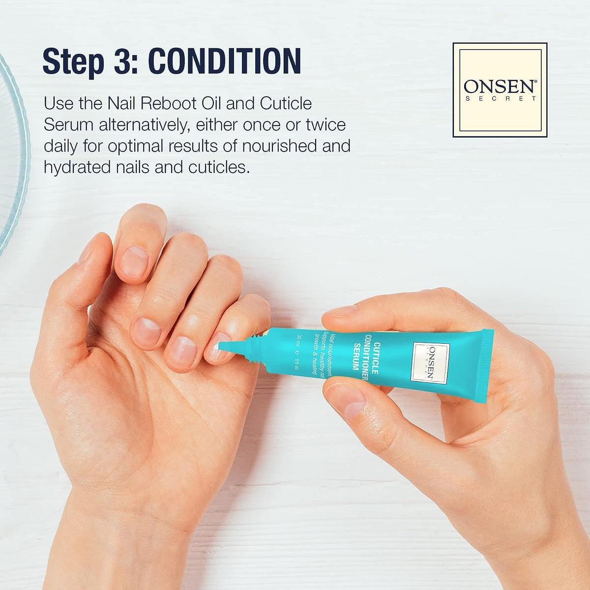 Onsen Secret 4-way buffer block angle polishing for smooth, glossy nails
