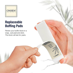 Onsen Secret before and after nails comparison showing visible shine benefit
