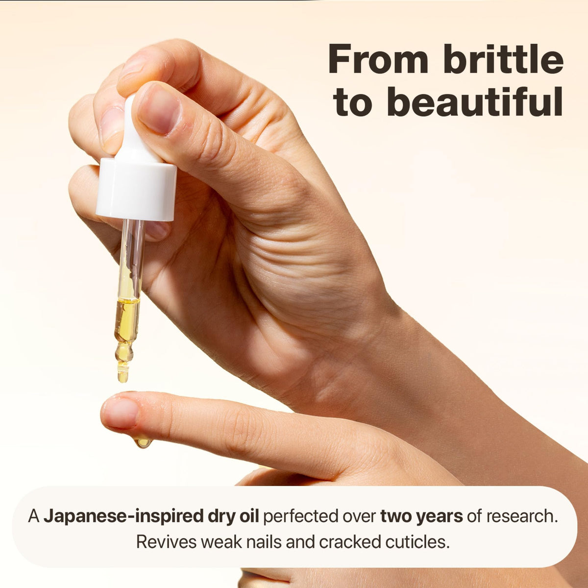 Onsen Secret bottle with dropper detail allowing precise application and no waste