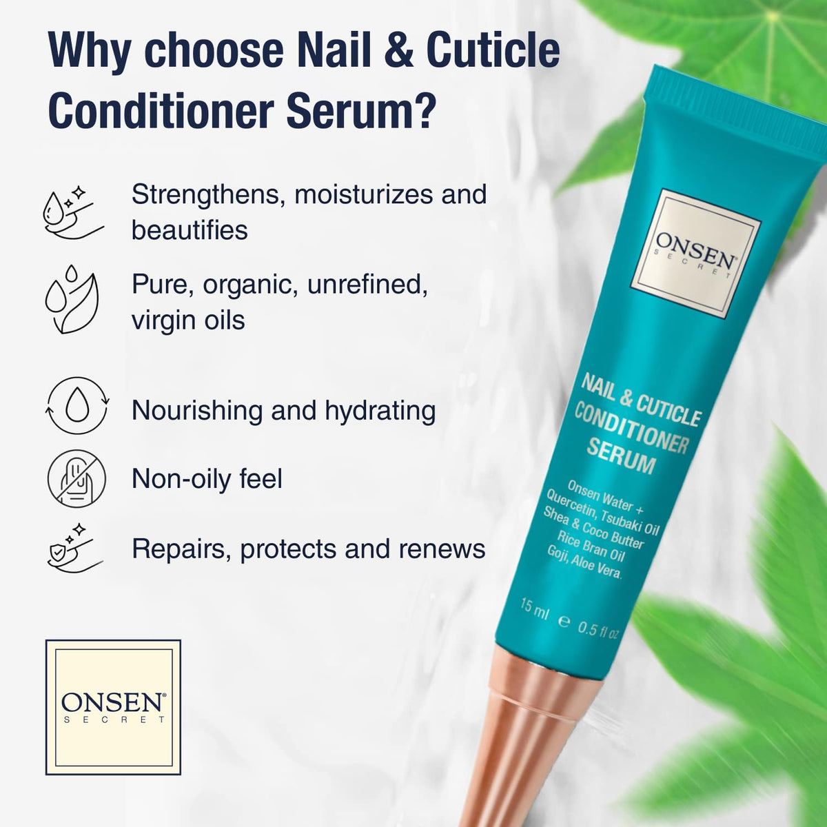 Onsen Secret cream texture close-up illustrating rich, non-greasy moisturizing benefit
