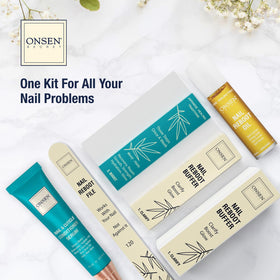 Onsen Secret cuticle oil bottle close-up that moisturizes and seals cuticles