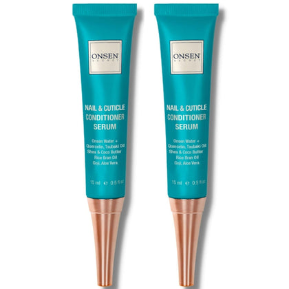 Onsen Secret front packaging showing dual 15ml tubes and product benefits