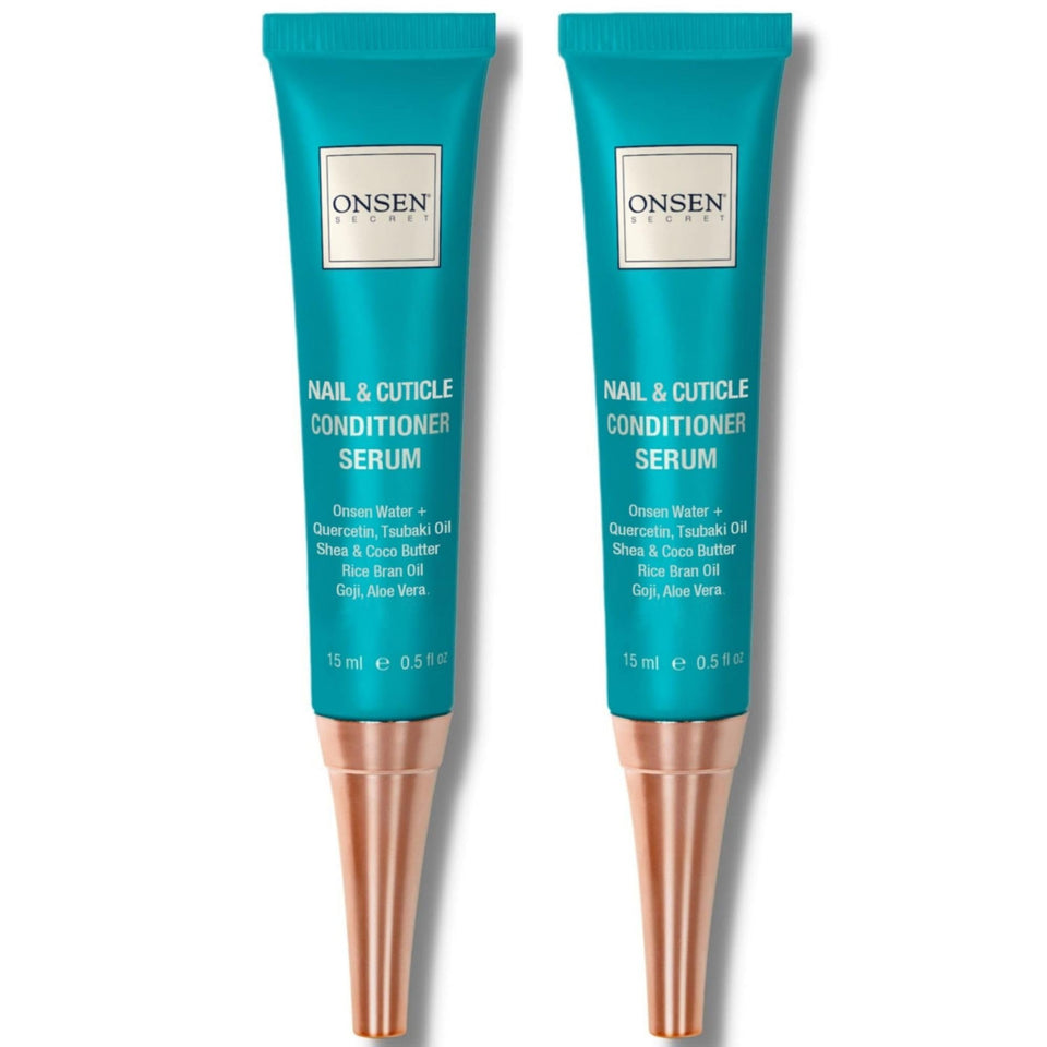 Onsen Secret front packaging showing dual 15ml tubes and product benefits