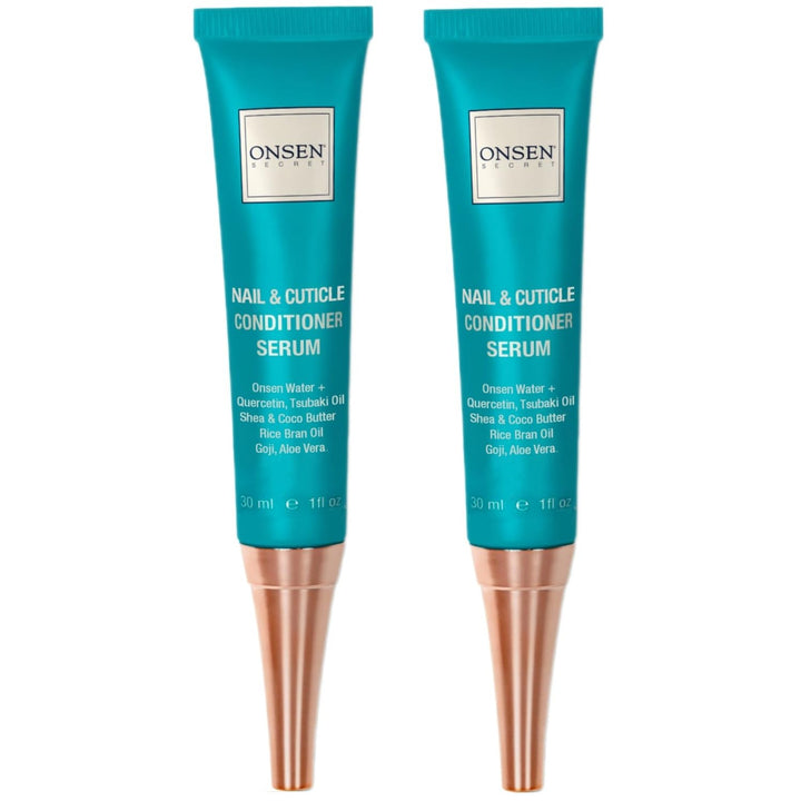 Onsen Secret front packaging showing two 30ml tubes and benefits