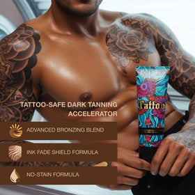 Onyx label close-up highlighting tattoo fade protection claim