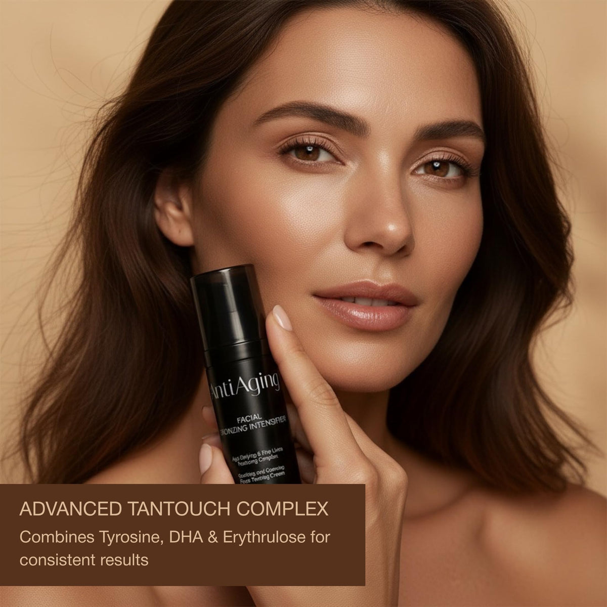Onyx lotion absorbing into cheek skin showing non-greasy finish and softening benefit