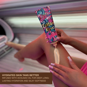 Onyx lotion texture pouring from bottle for hydration and smooth application