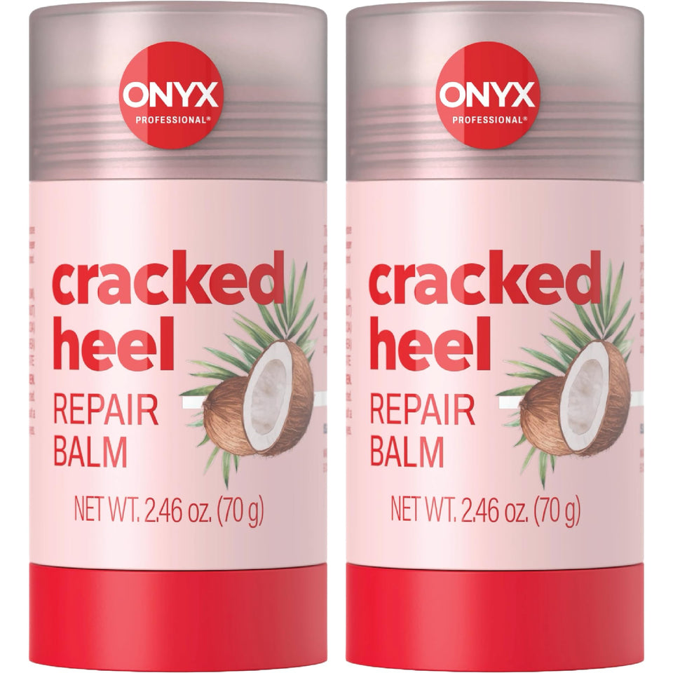 Onyx Professional front packaging showing two coconut-scented balm sticks for portable foot care