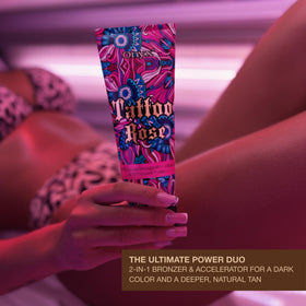 Onyx lotion on tattooed skin protecting ink vibrancy while moisturizing