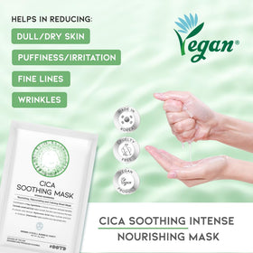 #OOTD open pouch with sheet mask and visible lightweight calming serum