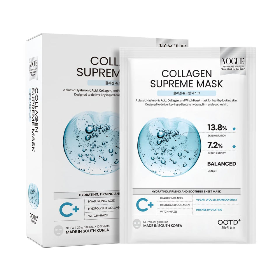 #OOTD front packaging showing collagen mask benefits