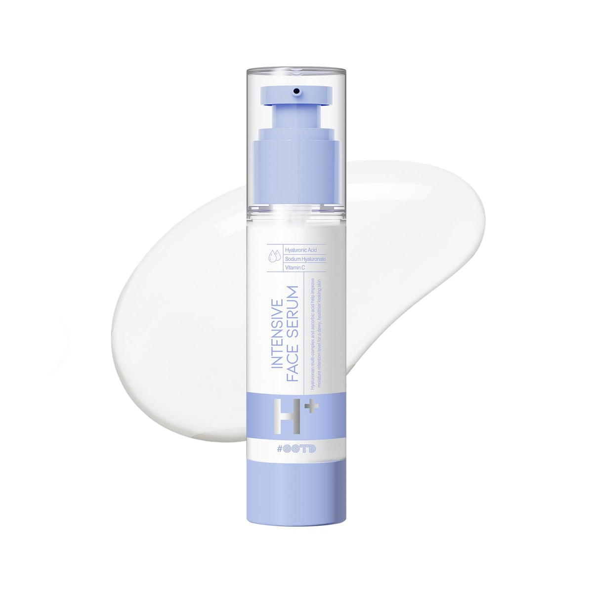 #OOTD front packaging of Intensive Hydrating Serum showing bottle and label benefit