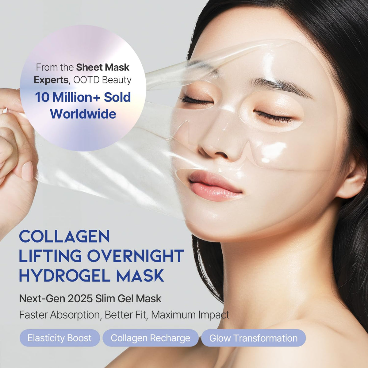 #OOTD close-up of hydrogel texture highlighting smooth adherence benefit