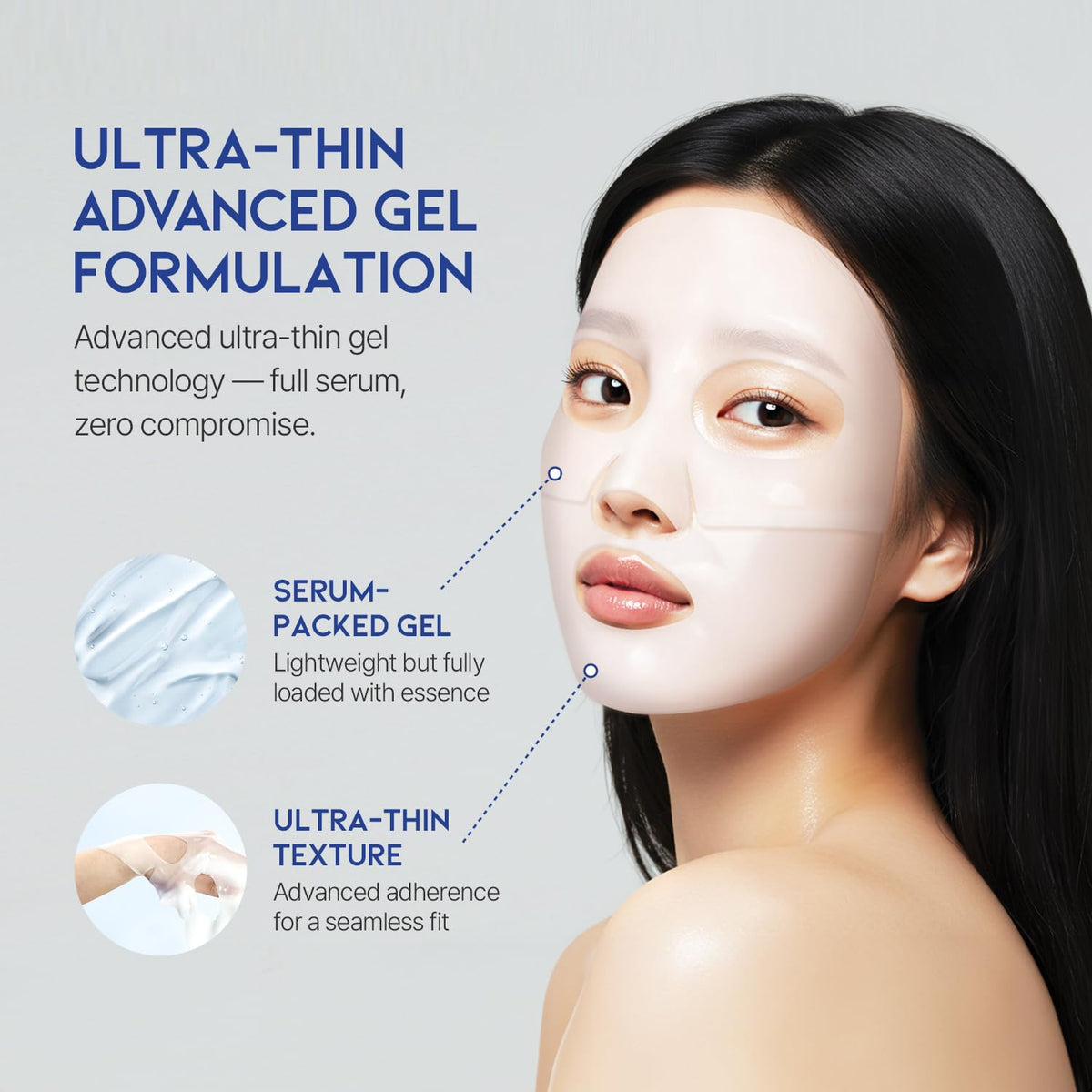 #OOTD hydrogel mask applied on face showing contour fit advantage