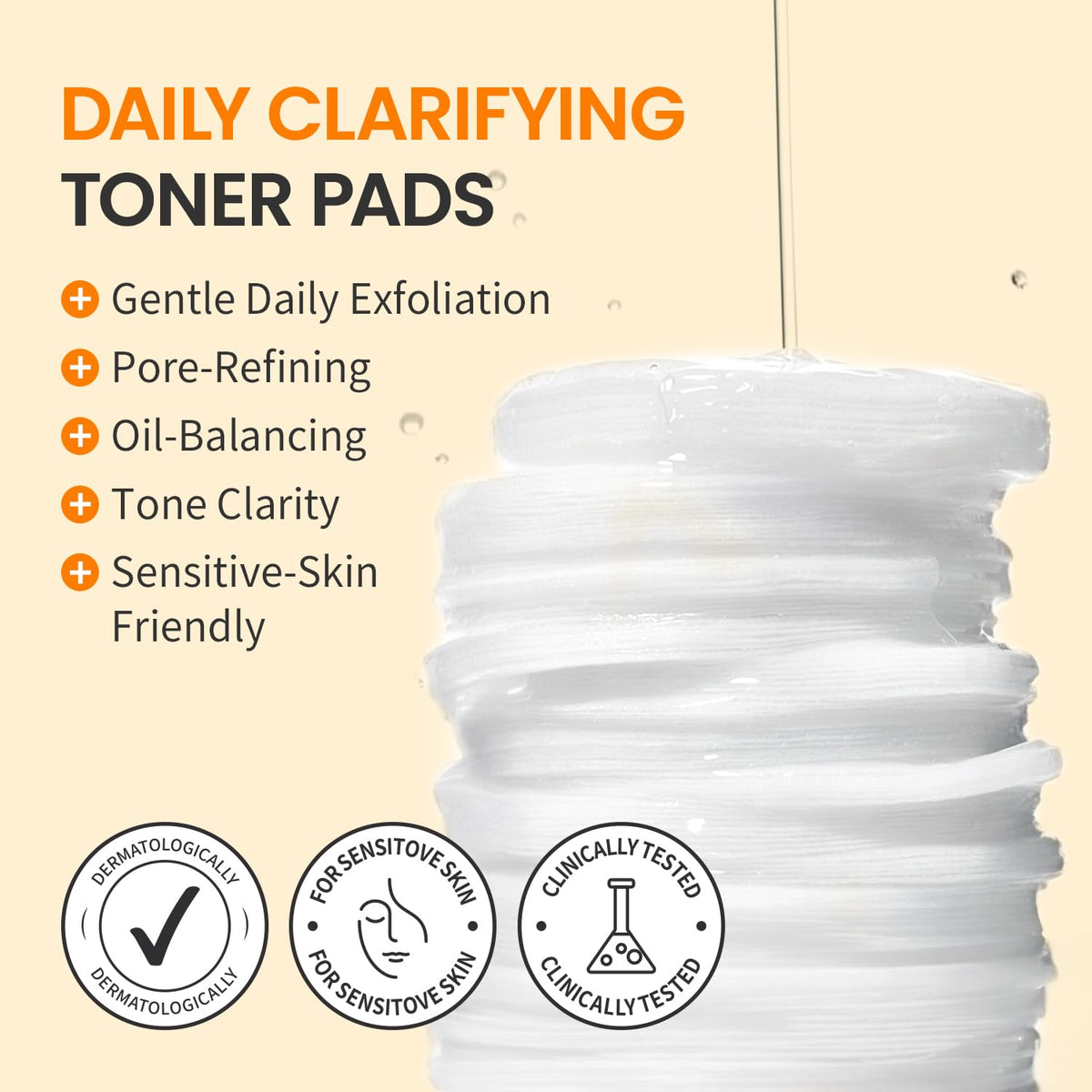 #OOTD pads and included tweezers displayed for hygienic, mess-free application