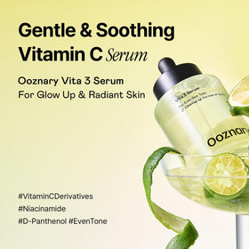 OOZNARY serum texture on hand with dropper showing quick absorption benefit