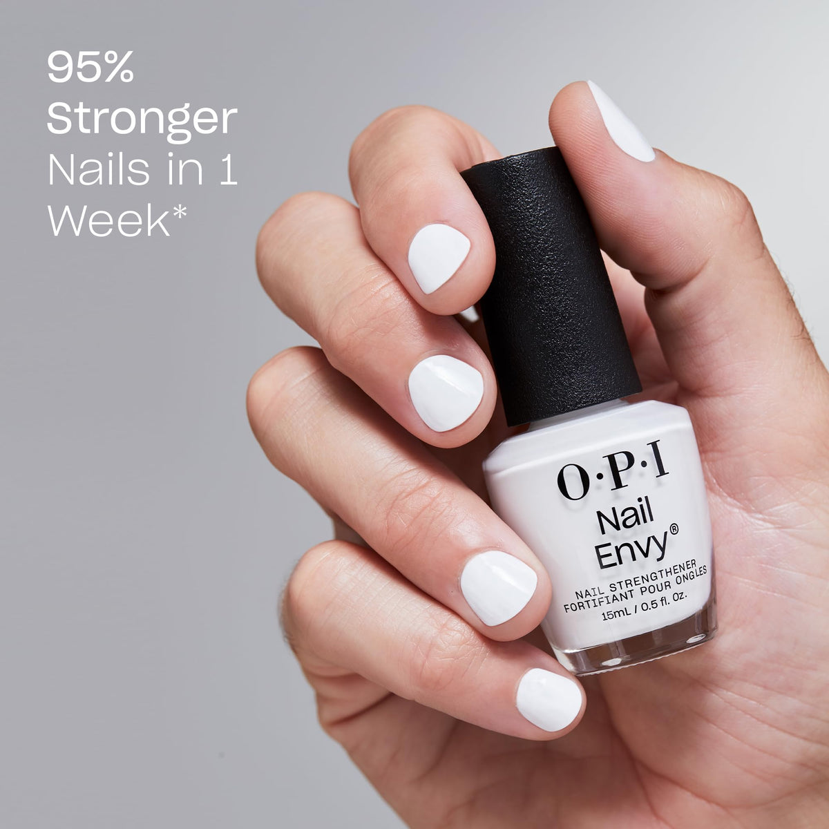 OPI Alpine Snow brush spreading smooth formula for even application benefit