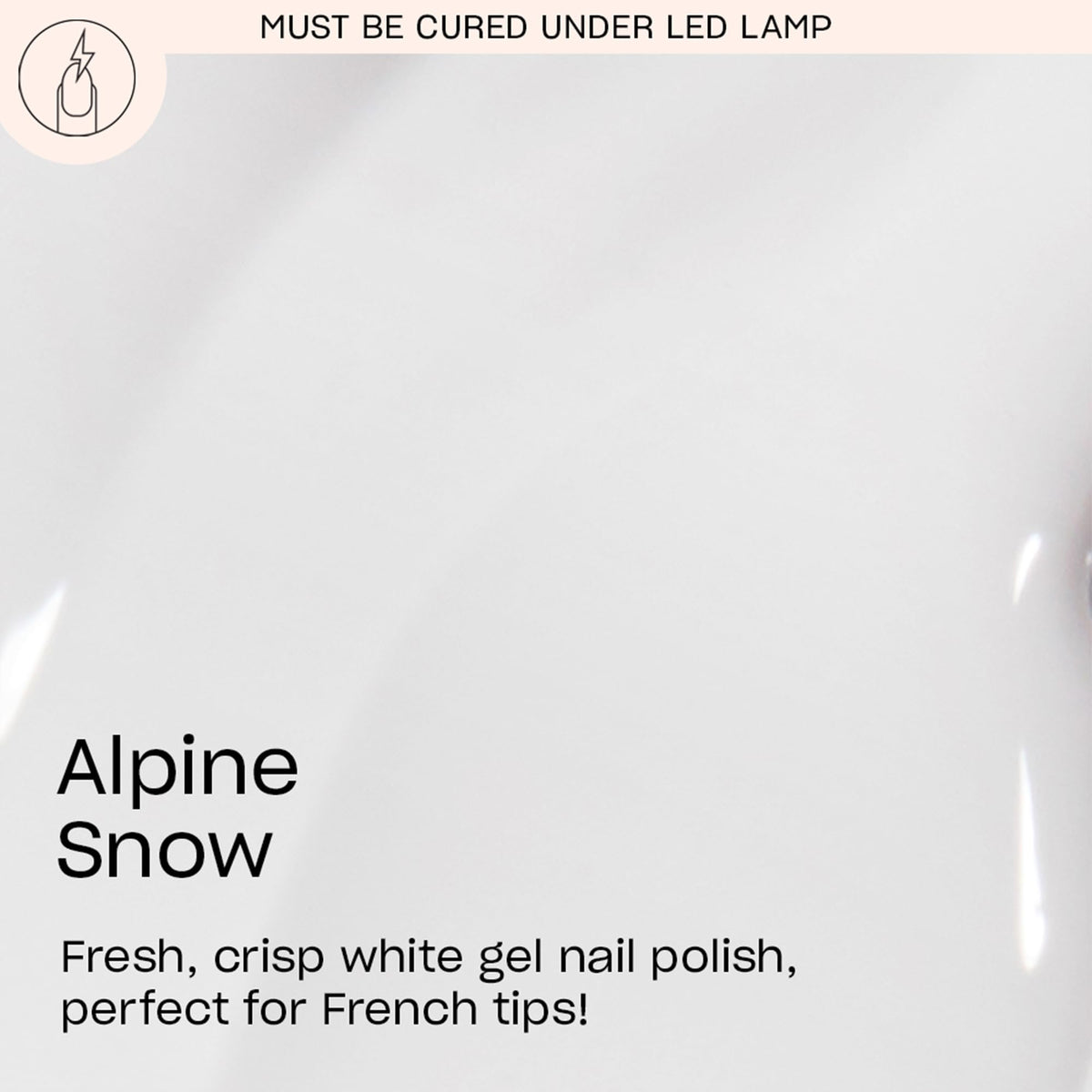 OPI Alpine Snow brush stroke demonstrating opaque coverage and easy application