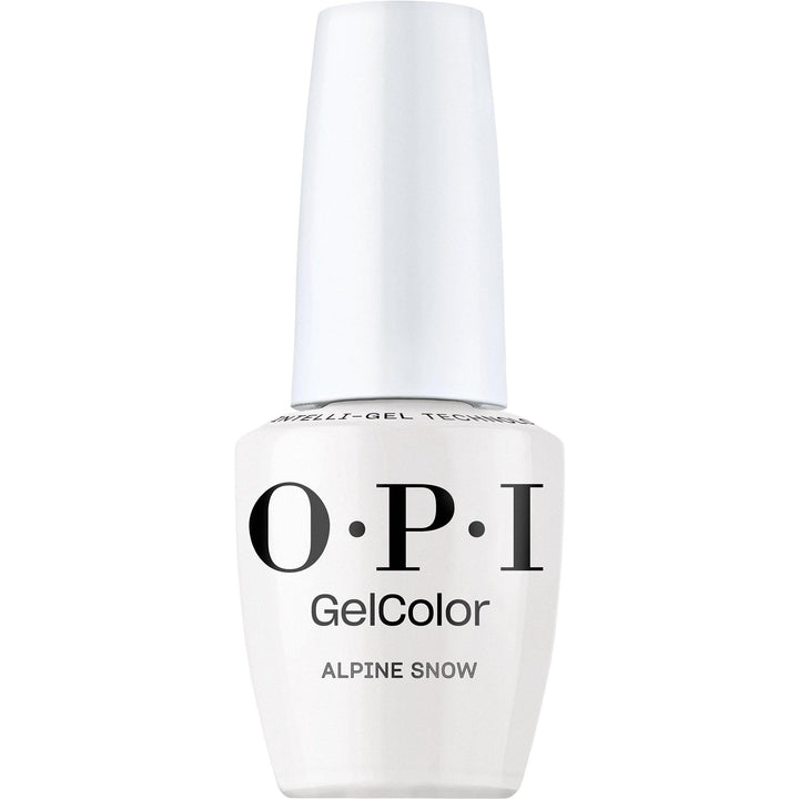 OPI Alpine Snow front bottle showing product and volume, ideal for professional salons