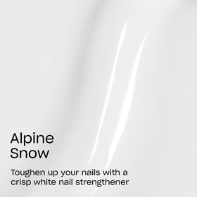 OPI Alpine Snow label close-up listing vitamins and Tri-Flex technology benefit