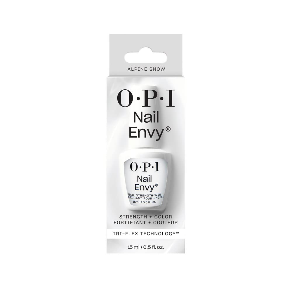 OPI Alpine Snow on hands in lifestyle setting showing natural manicure benefit