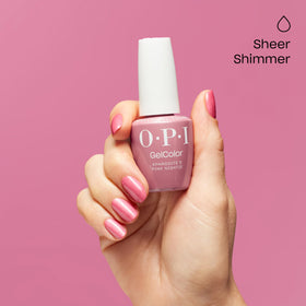 OPI application on a natural nail showing precise Intelli-Brush results and even coat