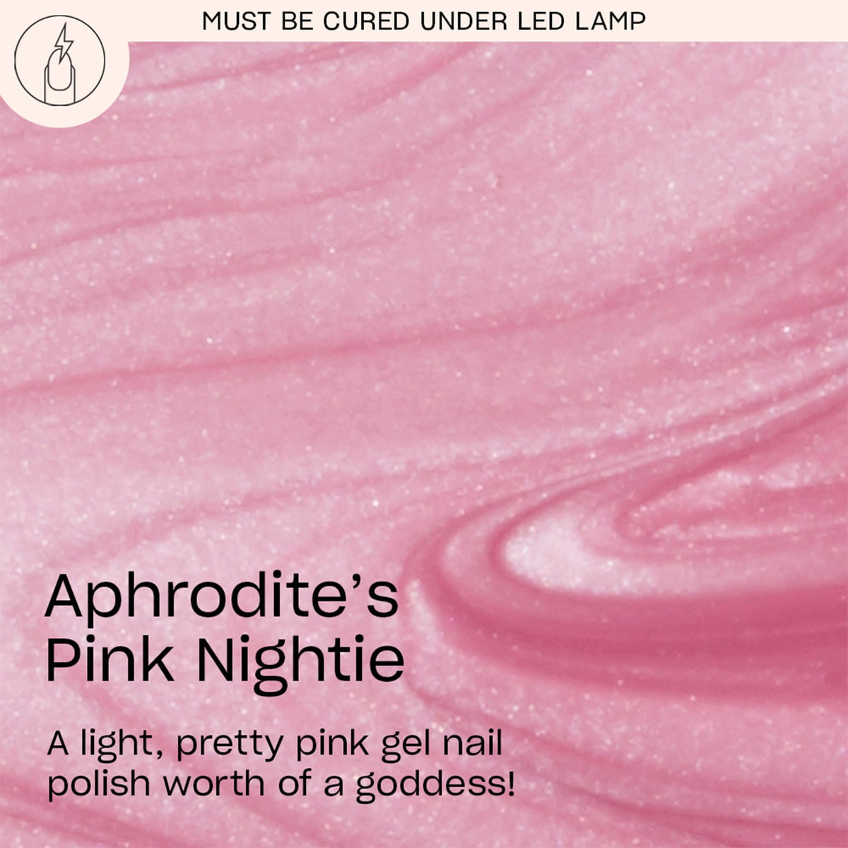 OPI brush stroke swatch of Aphrodite's Pink Nightie demonstrating smooth coverage