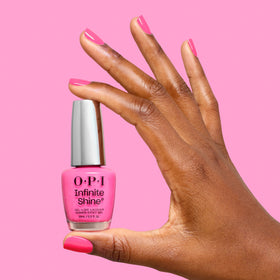 OPI close-up of painted nail highlighting gel-like shine and texture