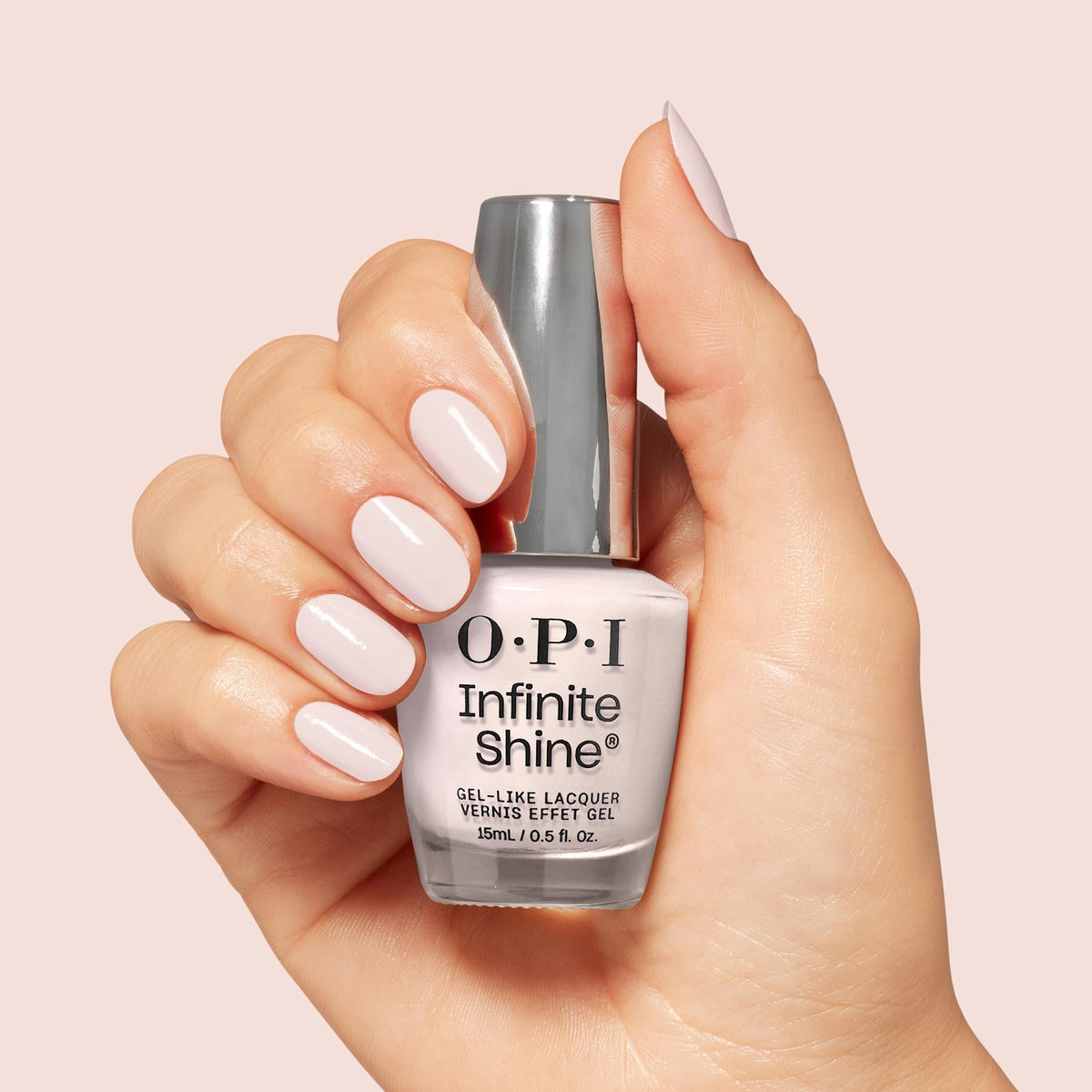 OPI removal demo with cotton pad showing easy, damage-free removal