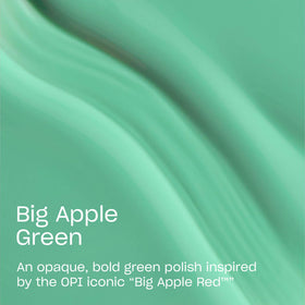 OPI brush stroke of Big Apple Green showing smooth crème coverage and shine