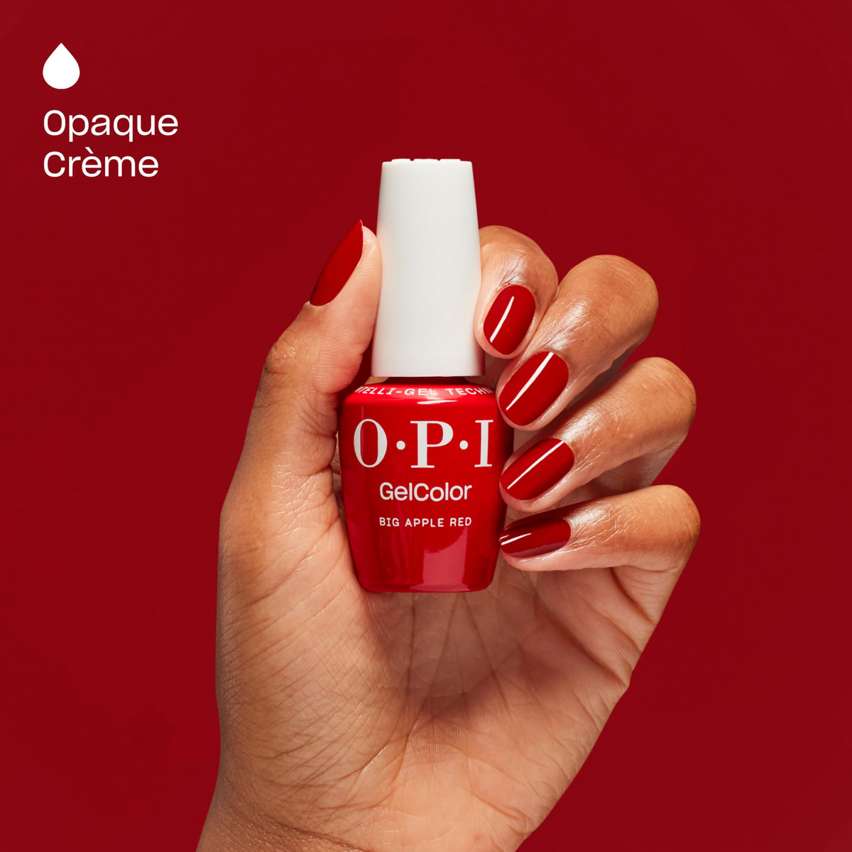 OPI close-up of smooth gel texture highlighting self-leveling benefit
