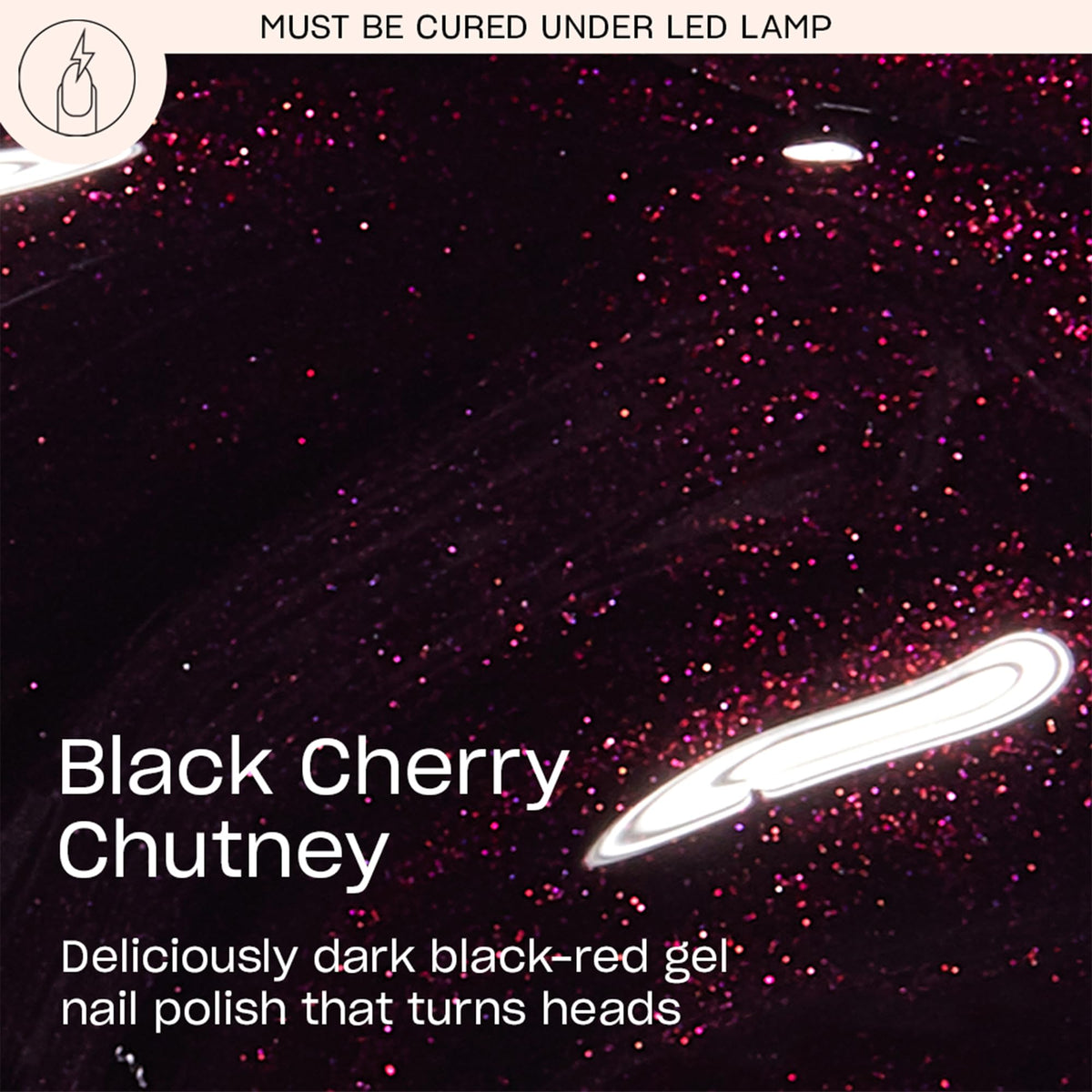 OPI brush stroke of Black Cherry Chutney showing smooth application benefit