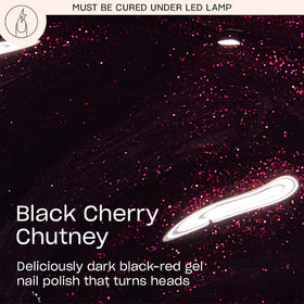 OPI brush stroke of Black Cherry Chutney showing smooth application benefit