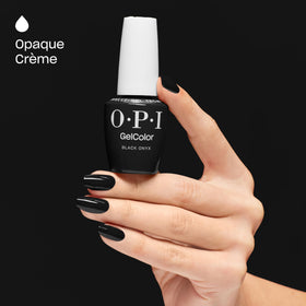 OPI Black Onyx texture close-up showing creamy self-leveling gloss