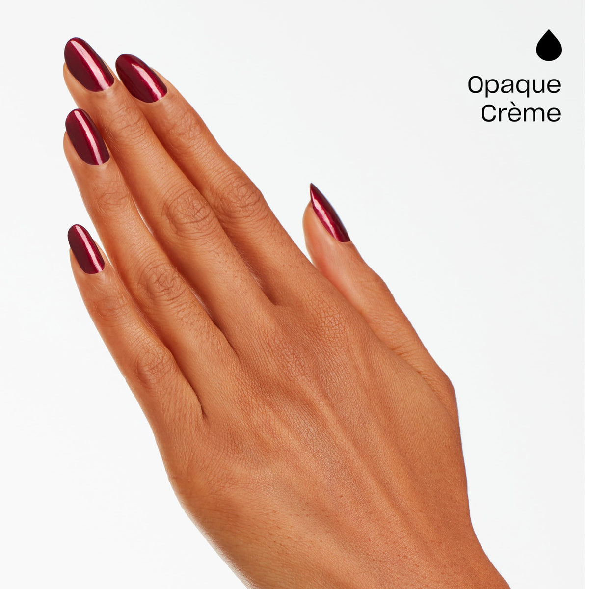 OPI Bogotá Blackberry close-up of glossy cured surface revealing salon-quality shine