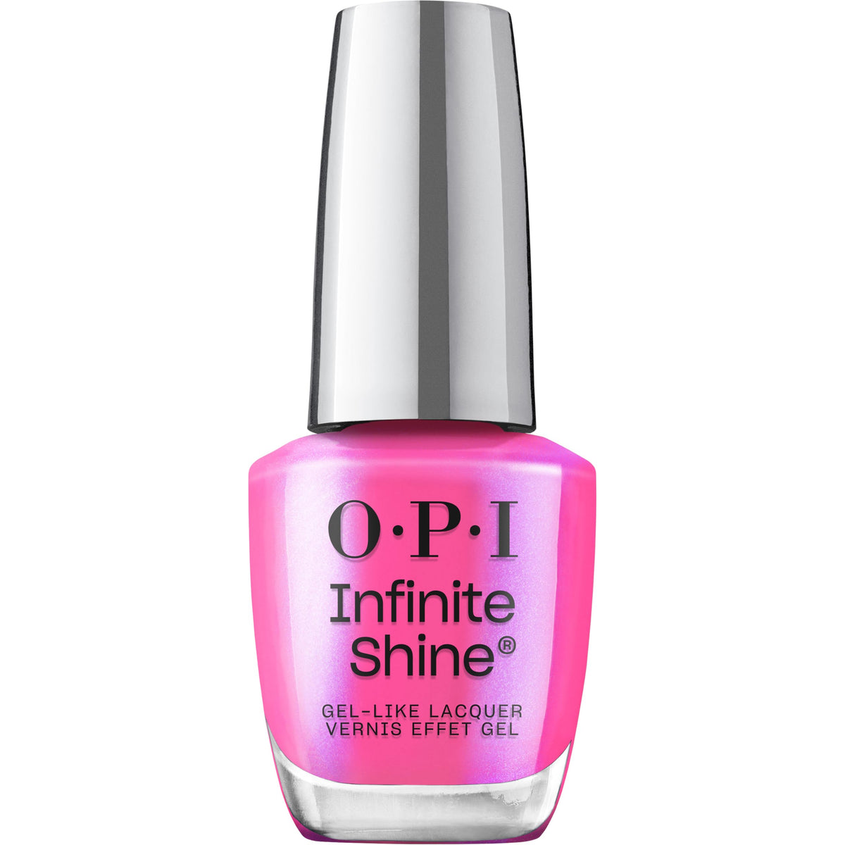 OPI bottle front packaging showing bright pastel pink and brand clarity