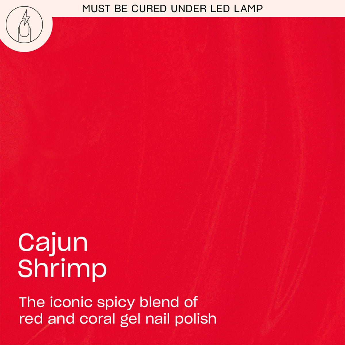 OPI brush stroke texture of Cajun Shrimp showing smooth self-leveling coverage