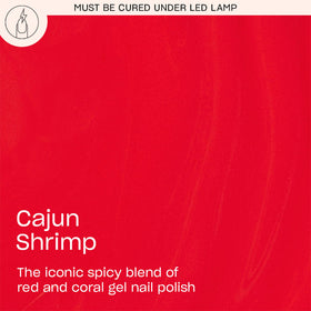 OPI brush stroke texture of Cajun Shrimp showing smooth self-leveling coverage