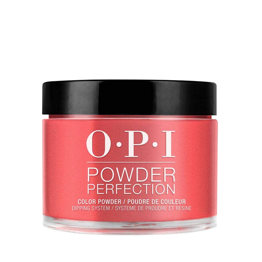 OPI bottle front view showing Cajun Shrimp color and branding benefit: clear shade identification
