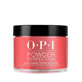 OPI bottle front view showing Cajun Shrimp color and branding benefit: clear shade identification