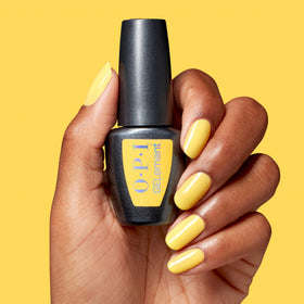 OPI Cheeky Bee-havior label close-up with vegan and GELement branding clarity