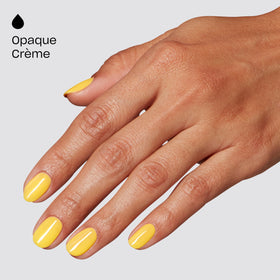 OPI Cheeky Bee-havior texture close-up reveals creamy consistency for streak-free results
