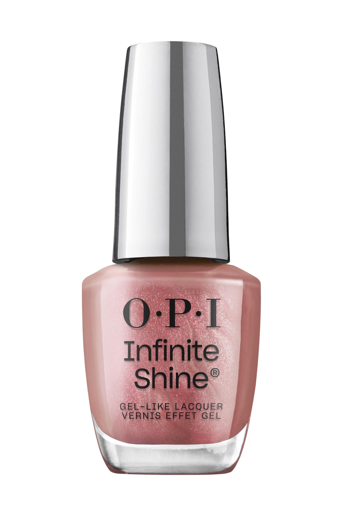 OPI bottle front view showing Chicago Champaign Toast with glossy finish benefit